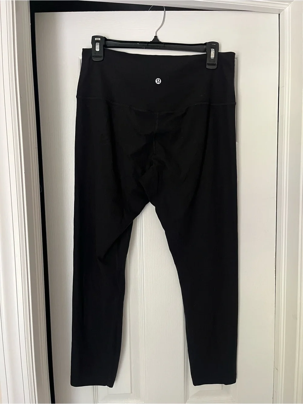 lululemon athletica High-Rise Ribbed Legging in Black - 25” inseam, size 12